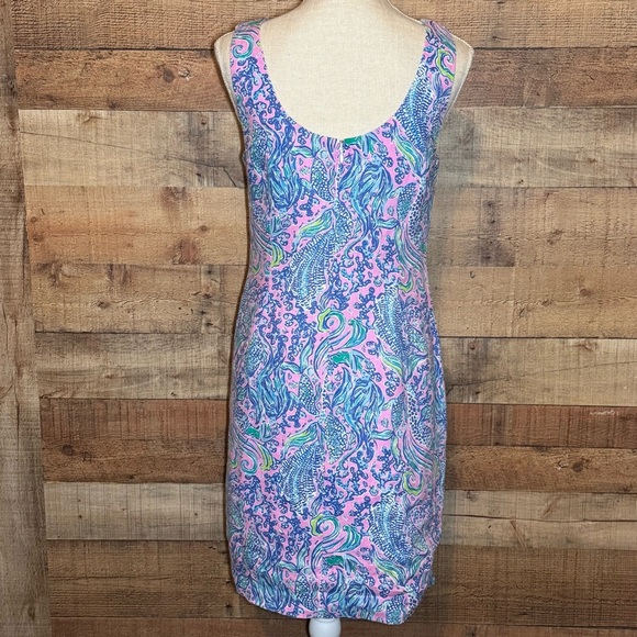 NWT Lilly Pulitzer Maurina Linen Shift Dress in Lilac Rose We Mermaid It size 4 - Picture 5 of 14